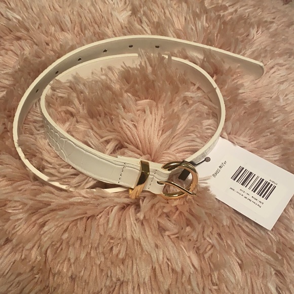 Princess Polly white and gold croc belt - Picture 3 of 4